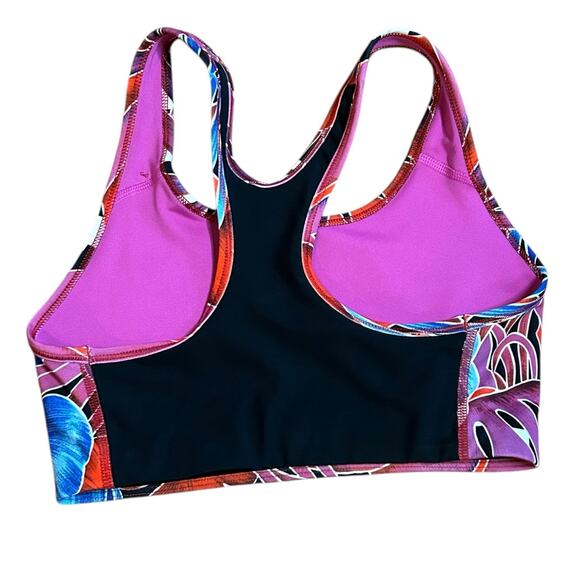 Nike Hyper Femme Pink Floral Tropical Sports Bra Size Small Running Gym Workout - Picture 5 of 5
